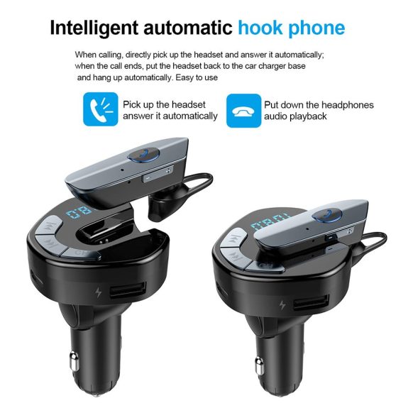 HOGI V8 Car kiT MP3 Player with BT EARPHONE BT- V8 - Image 11